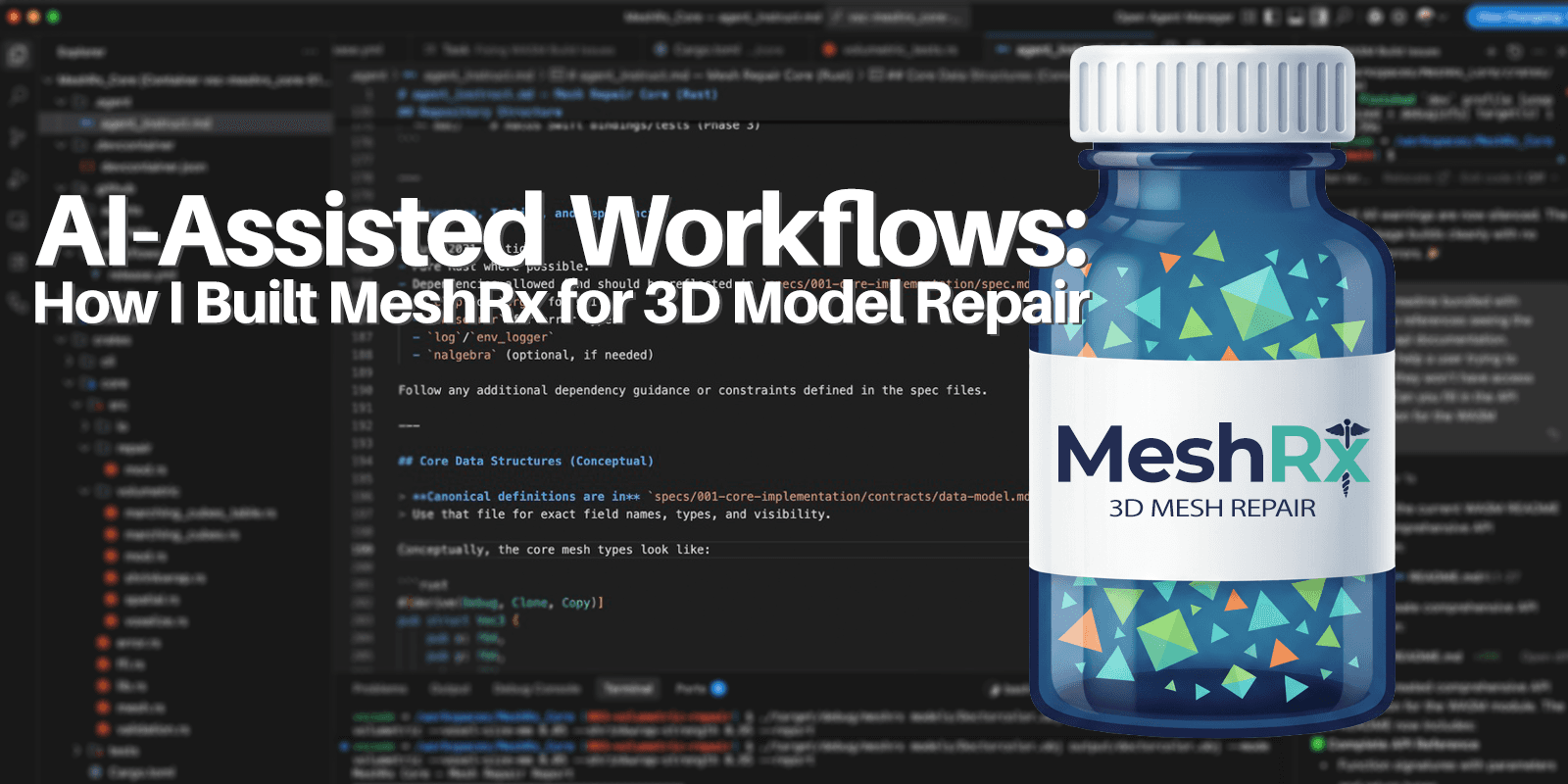 AI‑Assisted Workflows: How I Built MeshRx for 3D Model Repair
